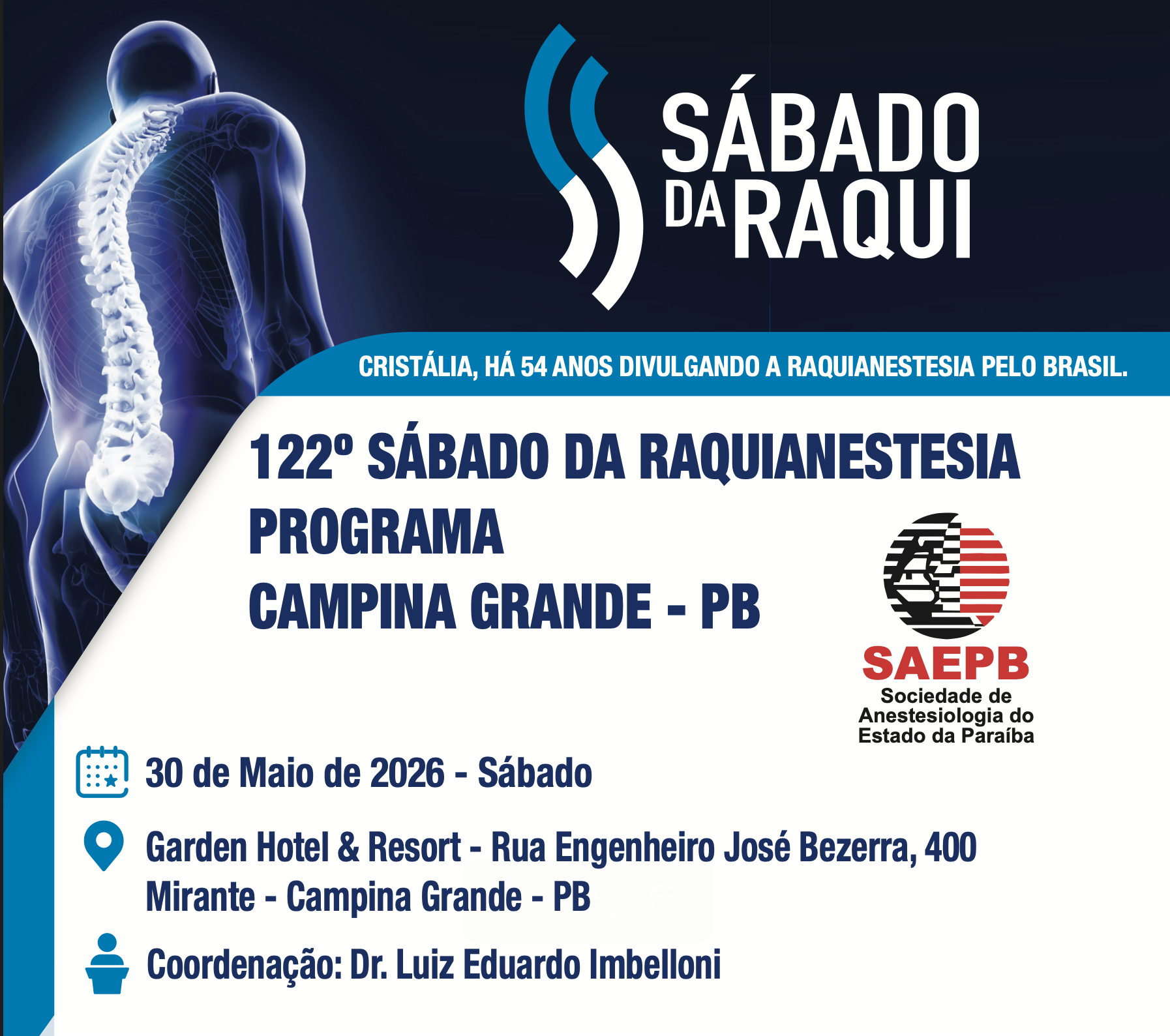 122º Sábado da Raquianestesia em Campina Grande